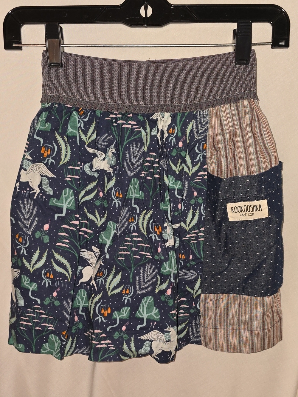 Kookooshka Flying Unicorn Patchwork Girls Skirt